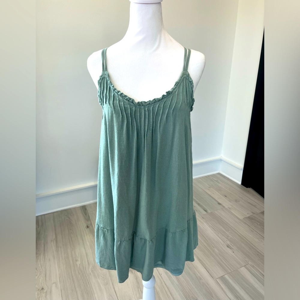 Green Boho Sundress - size Small